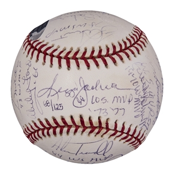 World Series MVPs Multi-Signed And Inscribed Official 2000 World Series Baseball With 24 Signatures Including Rivera, Jackson, F. Robinson, and B. Robinson (PSA/DNA) 